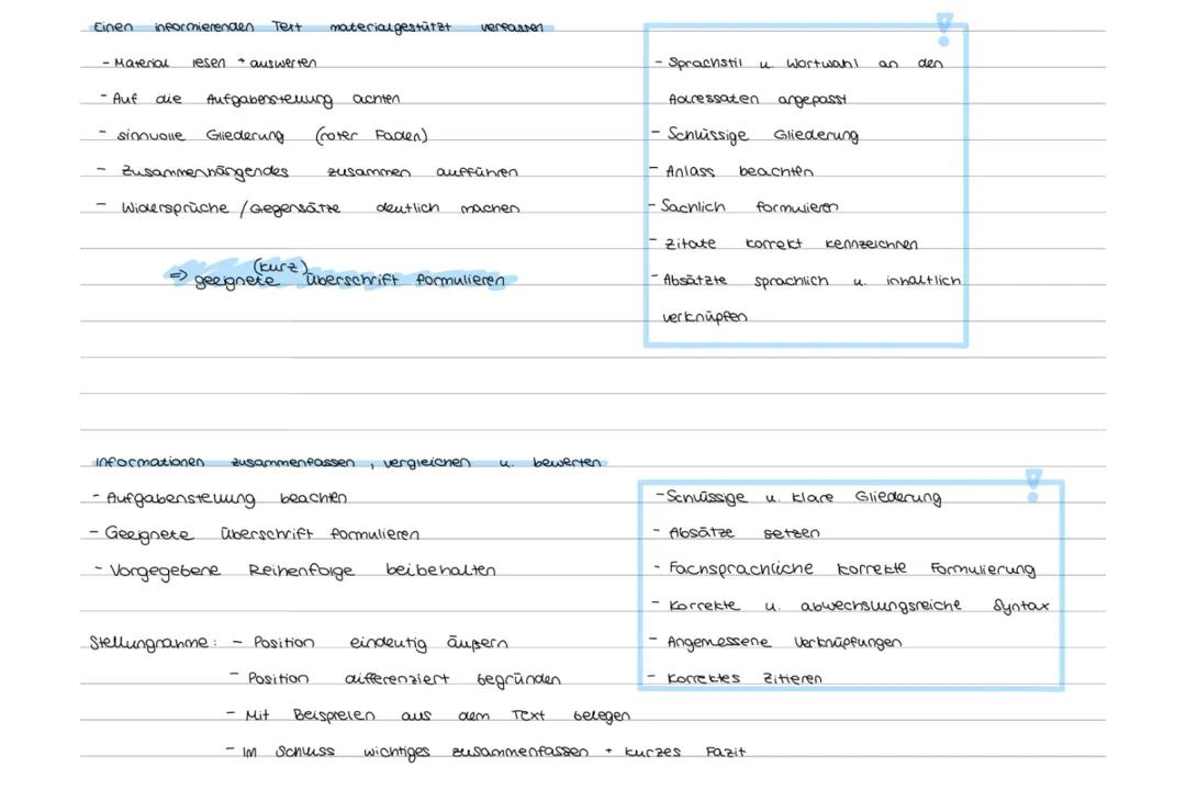 Materialgestütztes Schreiben (ZP10 Deutsch)