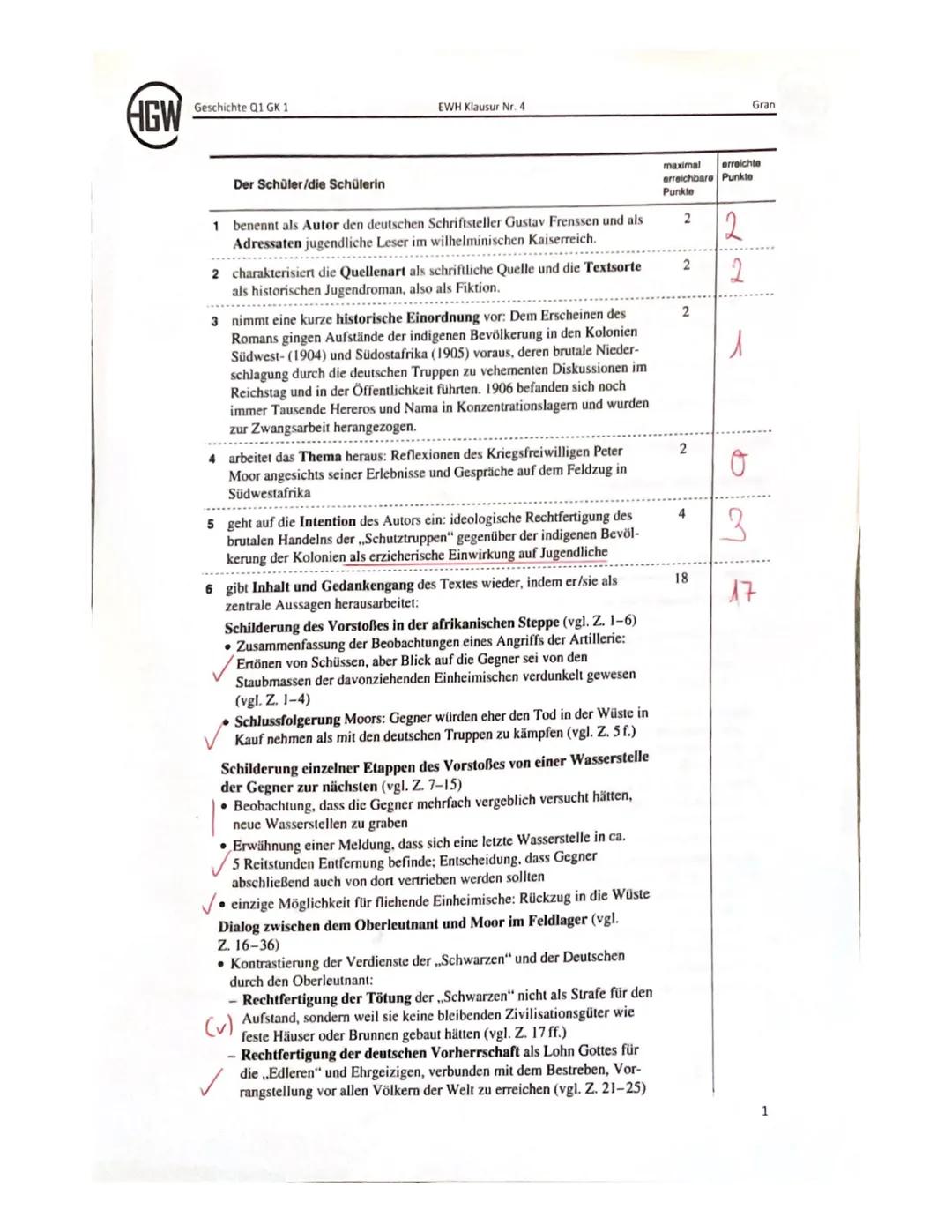06.05.2024
HGW
Klausur Nr. 4
Geschichte Q1 GK 1
Aufgabenstellung
Interpretiere die vorliegende Quelle, indem du...
1. sie analysierst,
V
2.