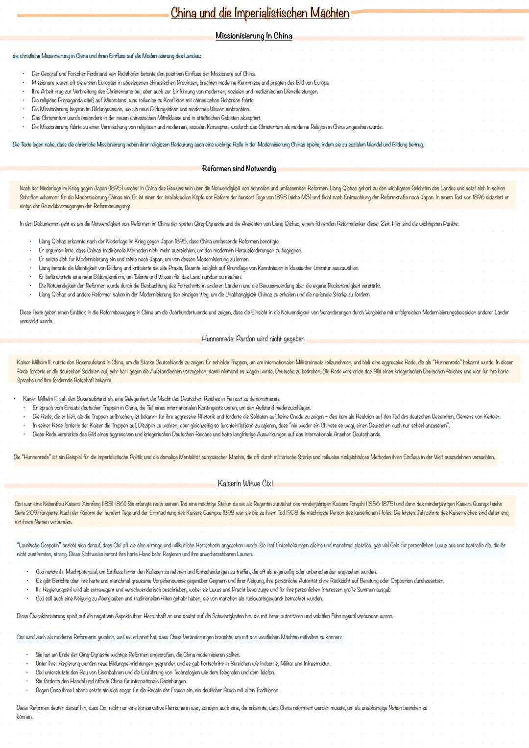 # China und die Imperialistischen Mächten
Die Qing Dynastie
- seit 1644 an der Macht
- 150 Jahre Blutezeit (hohe Ertrage der Landwirtschaft