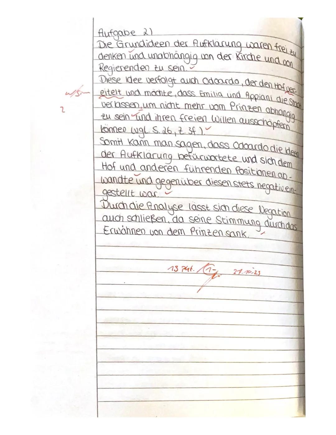 Klausur Nr. 1
GK-D Q1
1.10.2023
Aufgaben:
1. Analysieren Sie den Dialog zwischen Claudia und Odoardo Galotti aus dem 2. Auszug, 4.
Auftritt