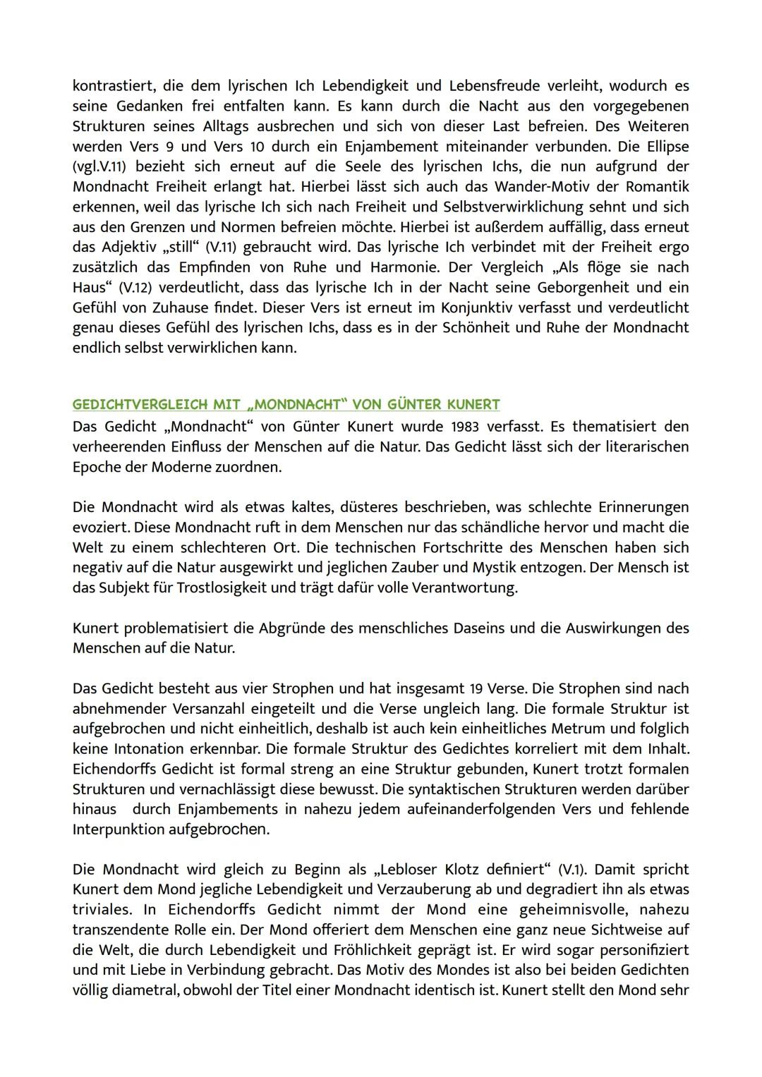 Gedichtvergleich
ANALYSE: „MONDNACHT" VON EICHENDORFF
Das Gedicht „Mondnacht" wurde von Joseph von Eichendorff im Jahre 1837 verfasst. Es