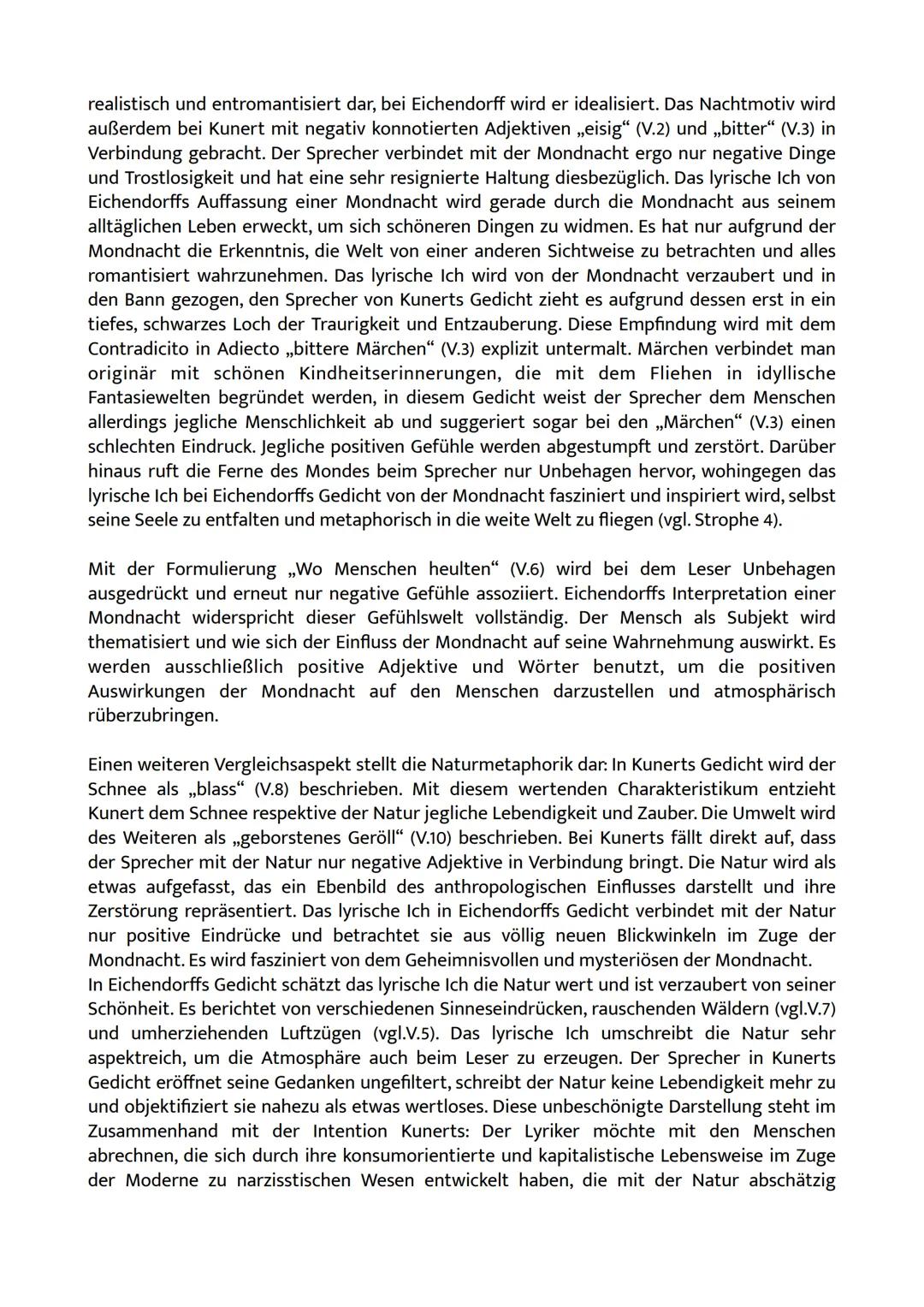 Gedichtvergleich
ANALYSE: „MONDNACHT" VON EICHENDORFF
Das Gedicht „Mondnacht" wurde von Joseph von Eichendorff im Jahre 1837 verfasst. Es