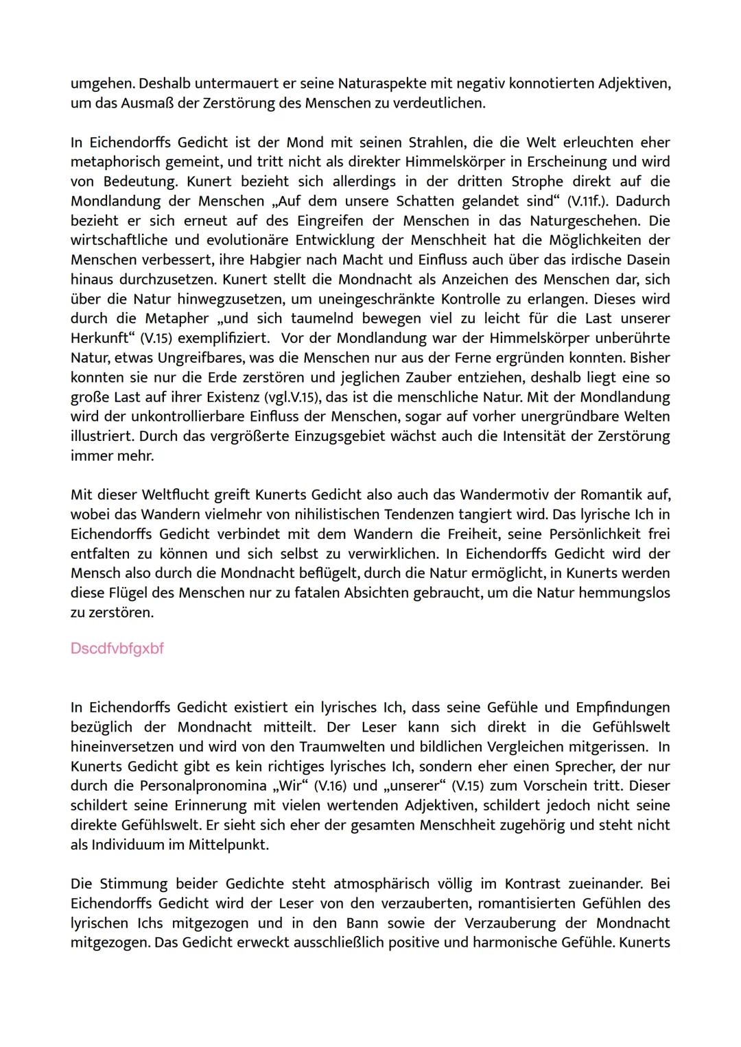 Gedichtvergleich
ANALYSE: „MONDNACHT" VON EICHENDORFF
Das Gedicht „Mondnacht" wurde von Joseph von Eichendorff im Jahre 1837 verfasst. Es