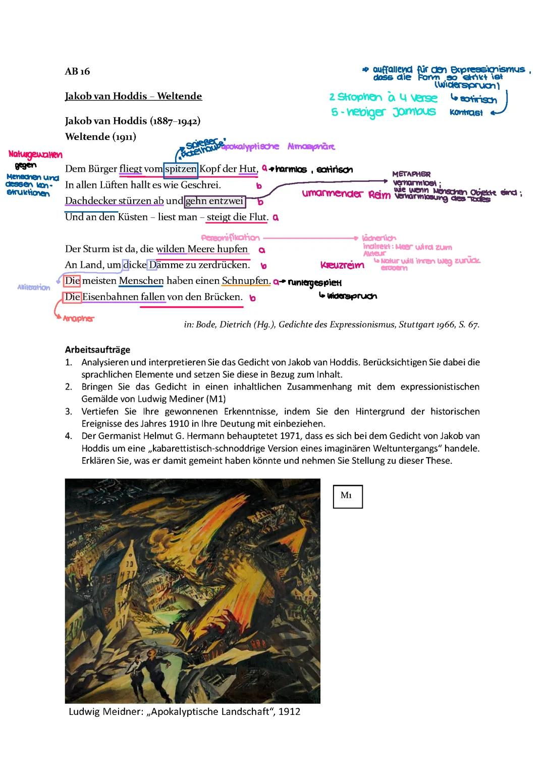 Jakob von Hoddis - Weltende