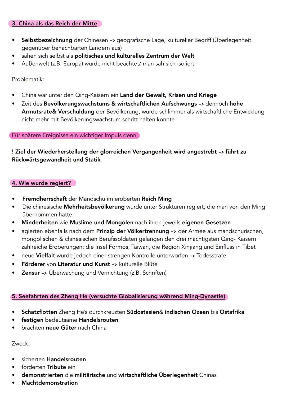 # Abi -
# China und die imperialistischen Mächte
Überblick
- Chinesische Geschichte keine Epochen sondern Herrschaftszeiten
- Kaiserreich ex