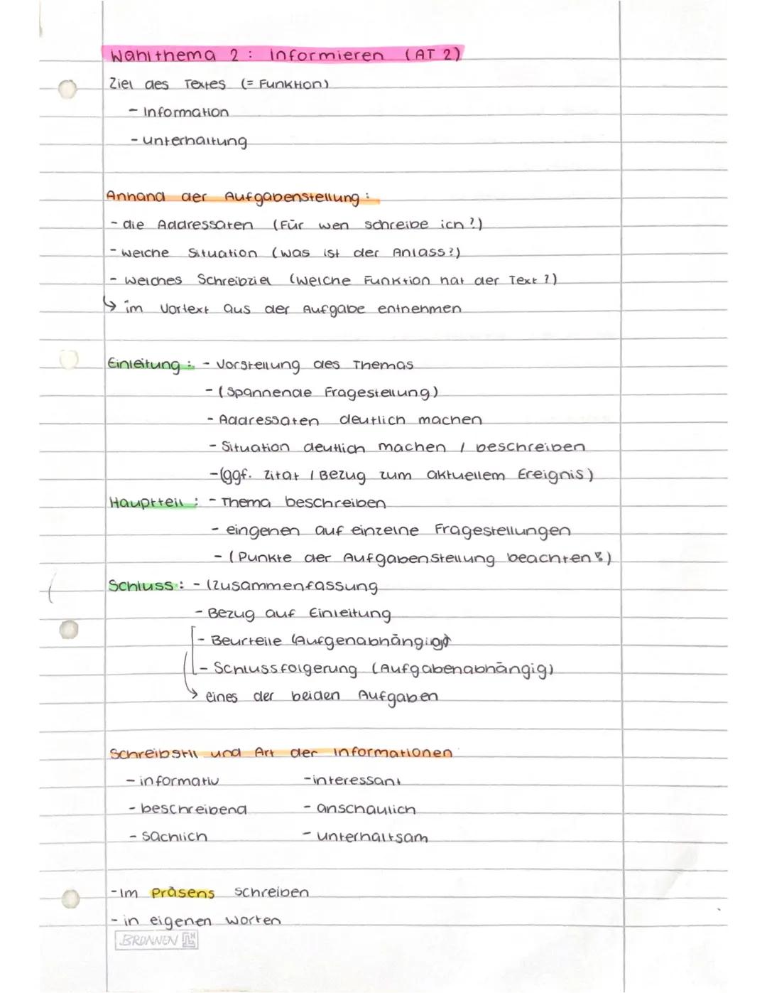 Wahl thema 1: Analysieren
Analyse von
Gedicht oder
(AT 4a)
Sachtext, Textauszug, literatischen Text,
Kurzgeschichte.
Vorgenen:
- Text gut Le