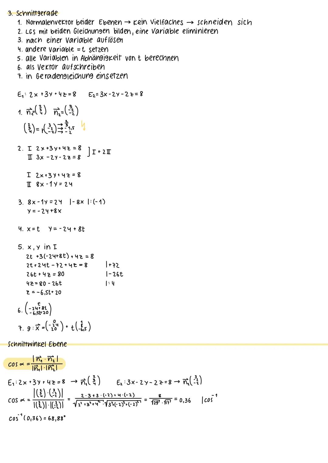 Lineare Algebra
GLEICHUNGSSYSTEME
→ normalerweise genausoviele Gleichungen wie Variabeln
Additions-/Subtraktionsverfahren
- Verrechnung zw