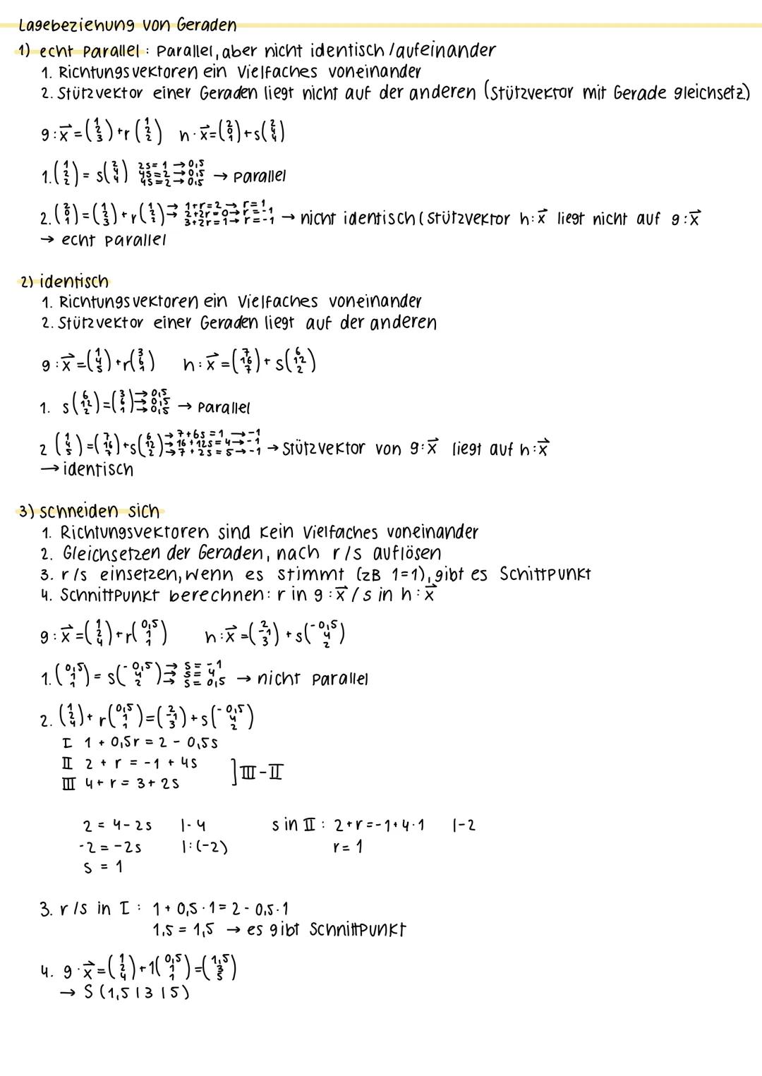 Lineare Algebra
GLEICHUNGSSYSTEME
→ normalerweise genausoviele Gleichungen wie Variabeln
Additions-/Subtraktionsverfahren
- Verrechnung zw