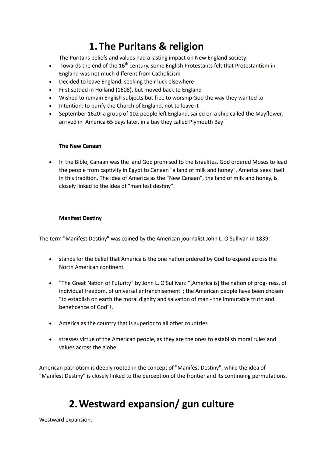ENGLISCH MÜNDLICHE PRÜFUNG
a) The American Dream
.
•
1. Idea/ concept & criticism
The USA was and still is - a country of unlimited opportun