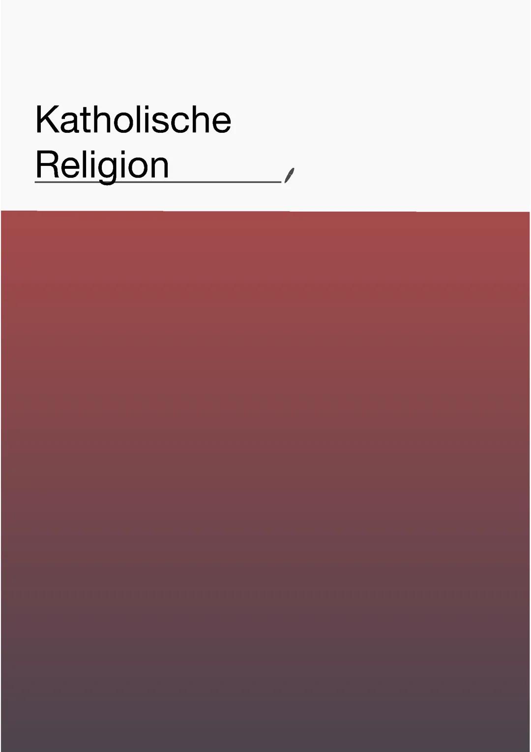 Katholische Religion Abitur 2024