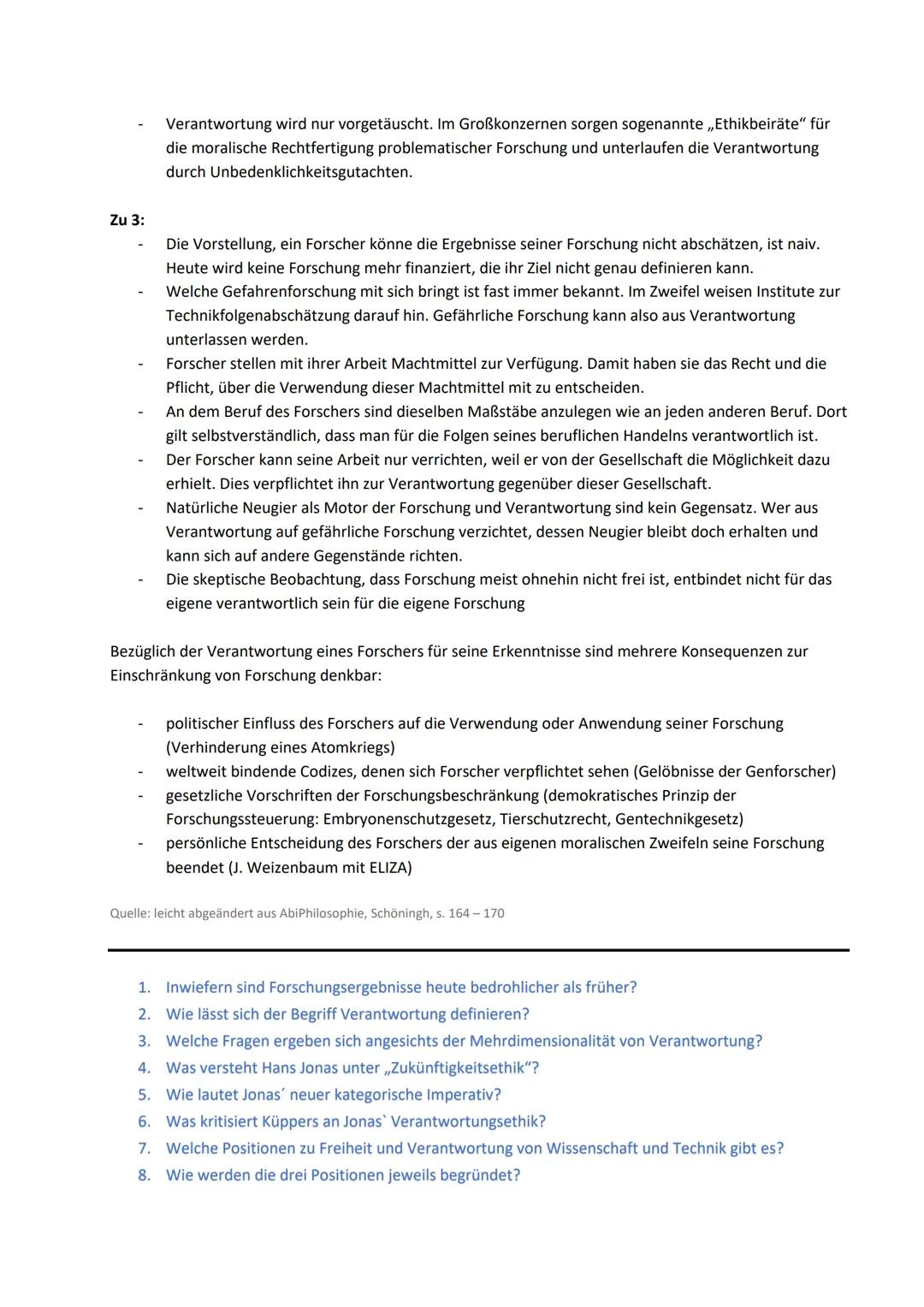 Wenn wir über Verantwortung und Freiheit der Forschung sowie der Wissenschaft an sich nachdenken,
kommen uns Fragen in den Sinn wie:
► Welch