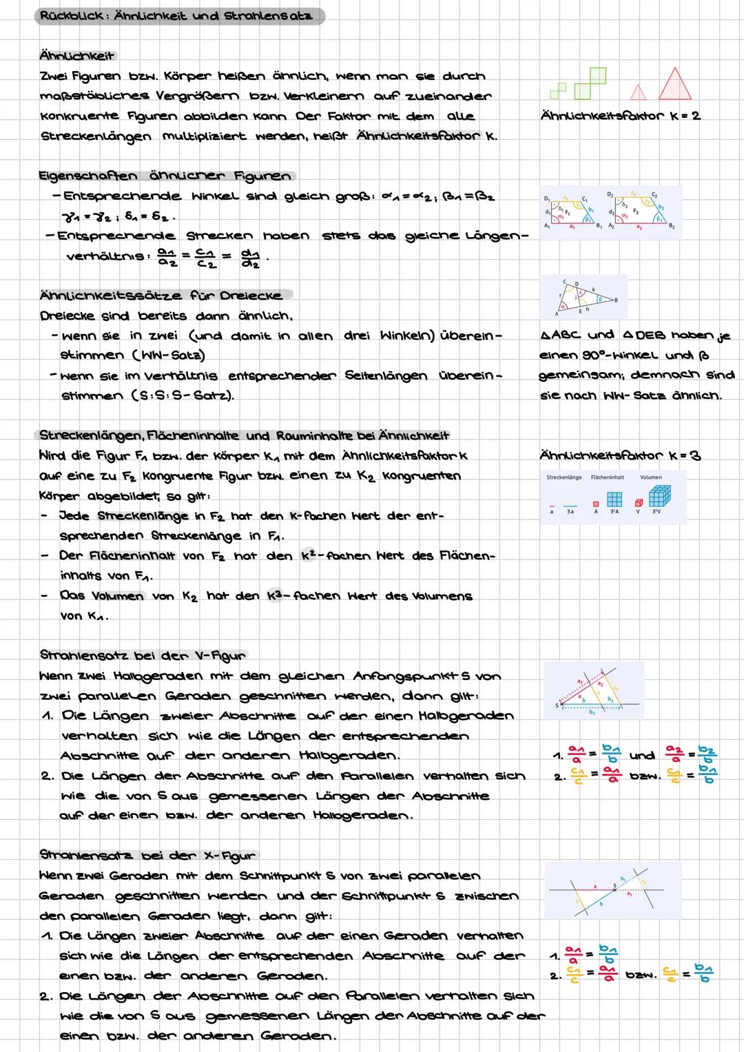 Ähnlichkeit und Strahlensatz