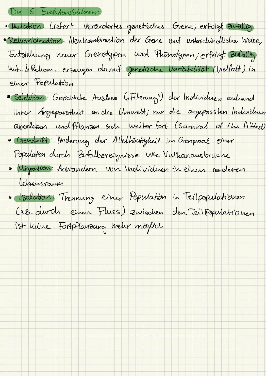# Biologie
Die Synthetische Evolutionstheorie erklärt, wie sich die Tier-und Pflanzenwelt
im Laufe der Zeit verändert. Warum verändern sich