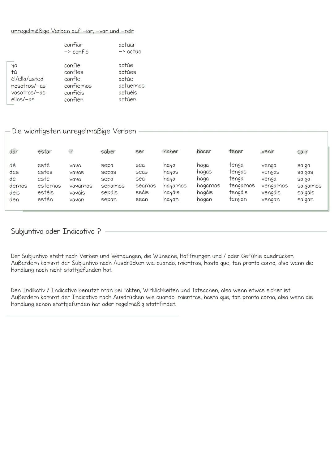 # Subjuntivo
Gebrauch
Signalwörter die vor dem Subjuntivo kommen
* Wünsche
* Hoffnungen
* Gefühle
* Zweifel
* Unsicherheiten
*