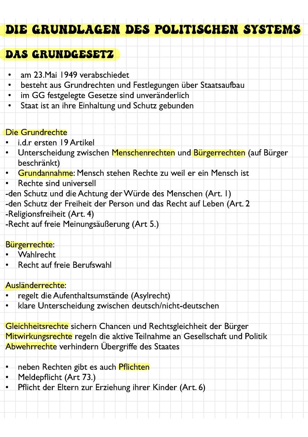 15PLernzettel -Grundrechte, Grundrechtskonflikte,wehrhafte Demokratie,FDGO, Staatsprinzipien