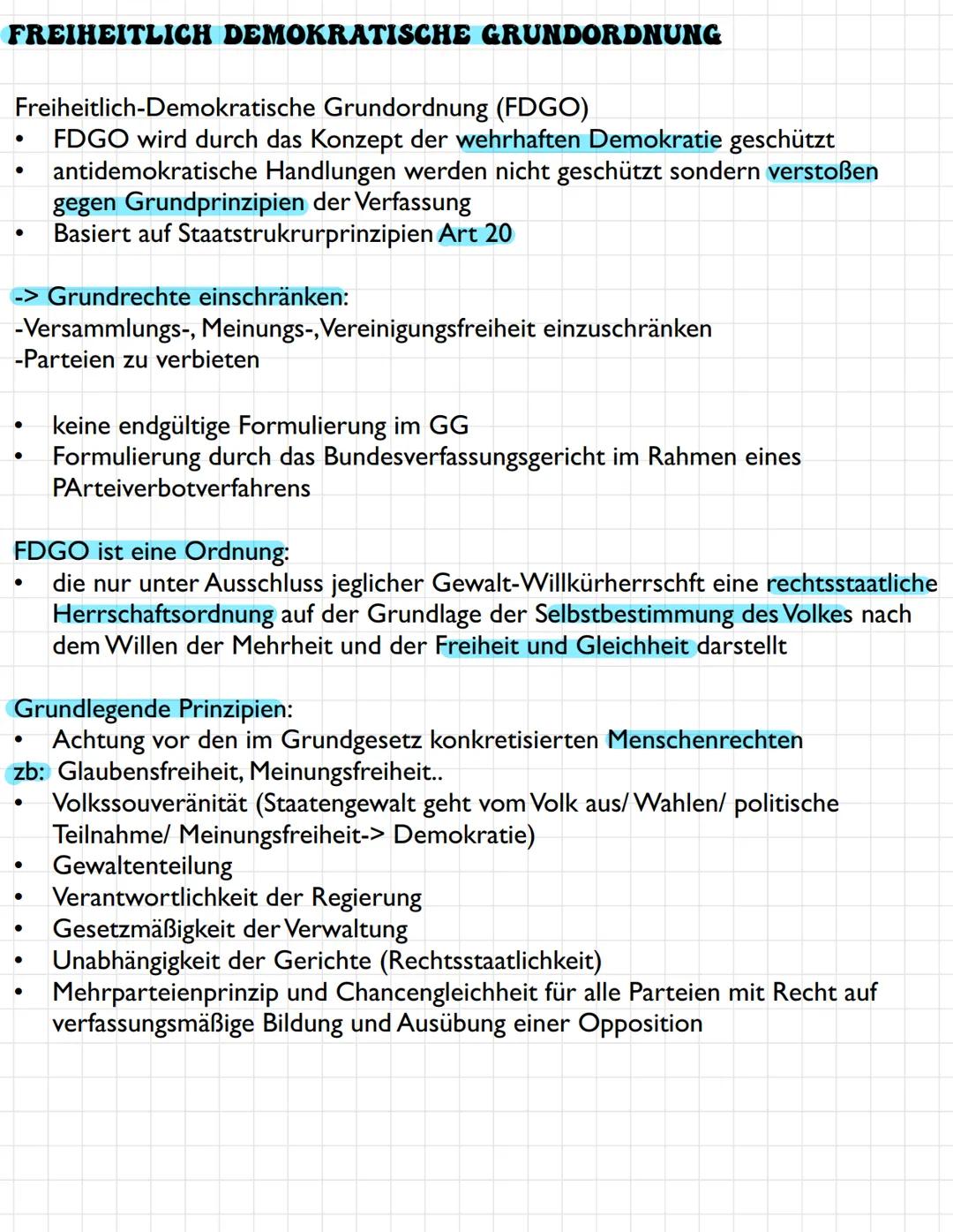 DIE GRUNDLAGEN DES POLITISCHEN SYSTEMS
DAS GRUNDGESETZ
•
•
•
•
am 23.Mai 1949 verabschiedet
besteht aus Grundrechten und Festlegungen über S
