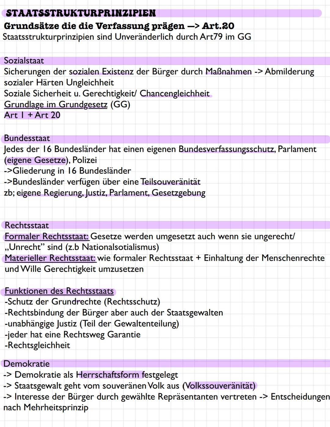 DIE GRUNDLAGEN DES POLITISCHEN SYSTEMS
DAS GRUNDGESETZ
•
•
•
•
am 23.Mai 1949 verabschiedet
besteht aus Grundrechten und Festlegungen über S