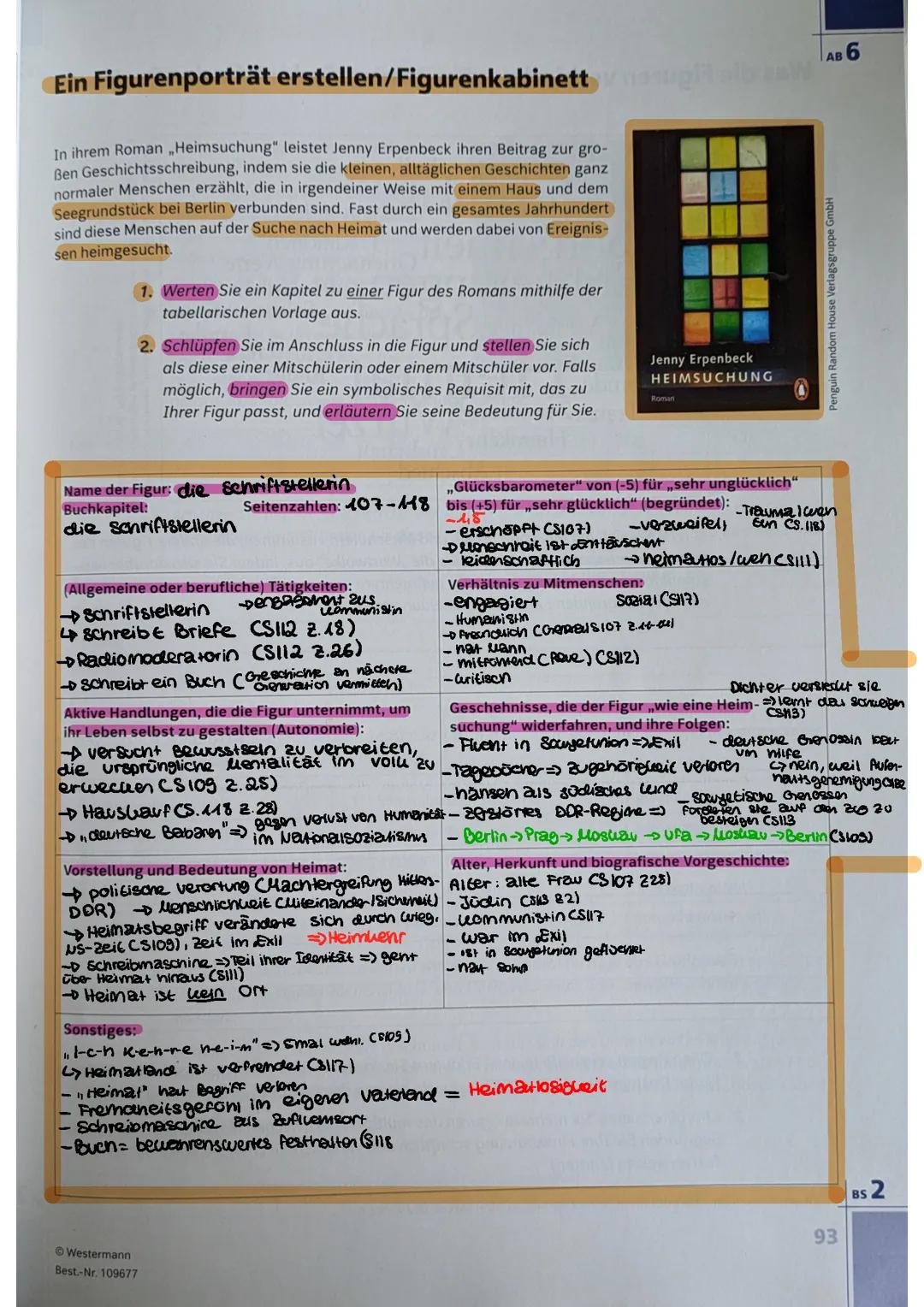 Figurenporträt - die Schriftstellerin - Heimsuchung Jenny Erpenbeck