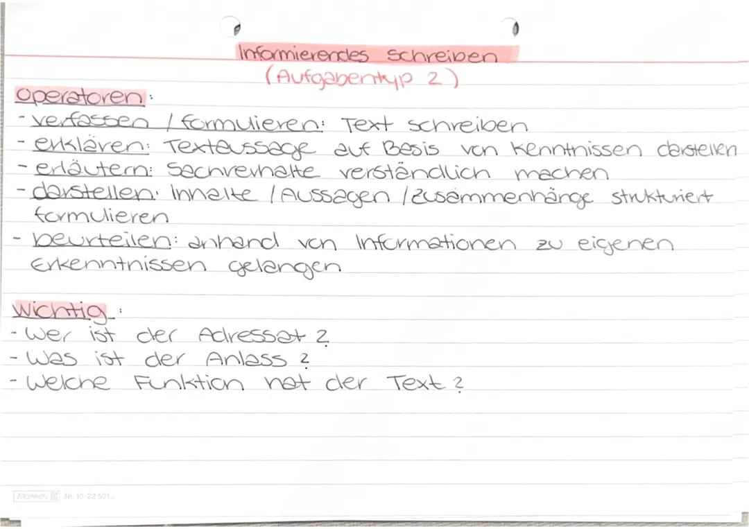 Aufgabentyp 2 Deutsch (ZP)