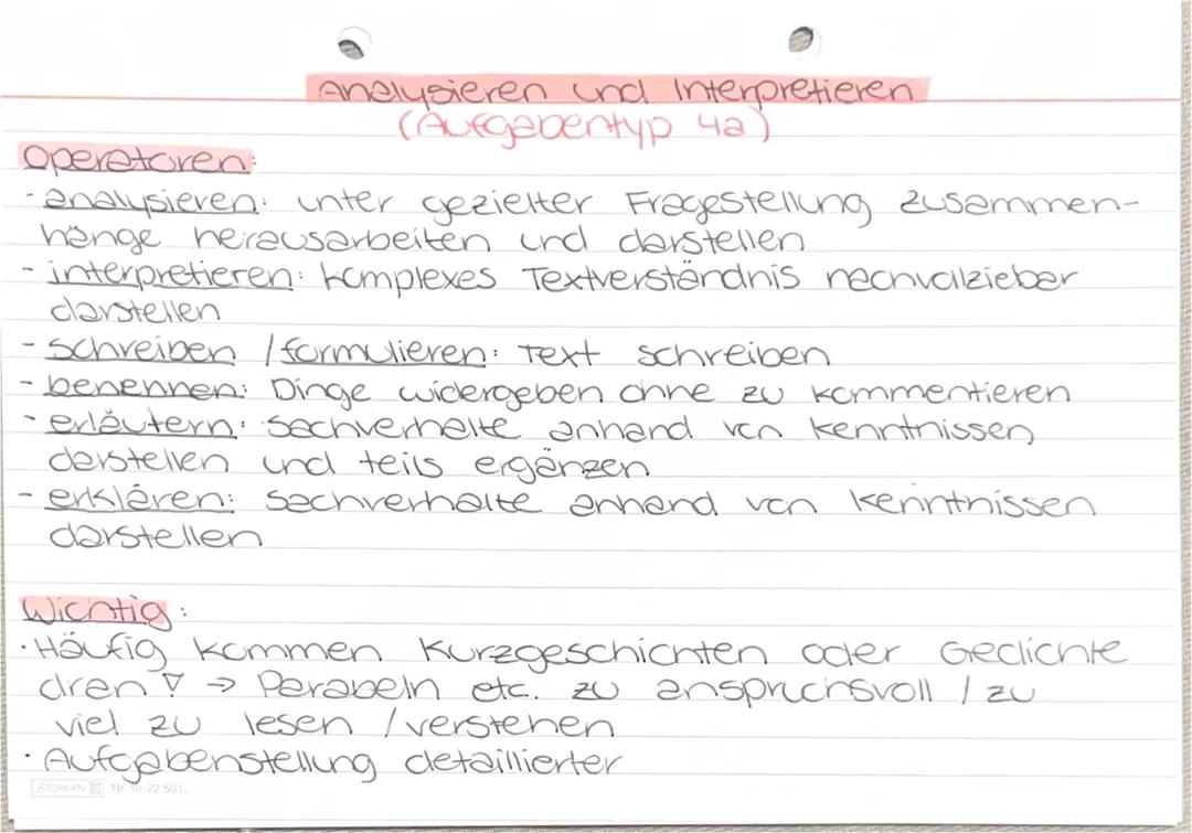 Aufgabentyp 4a Deutsch (ZP)