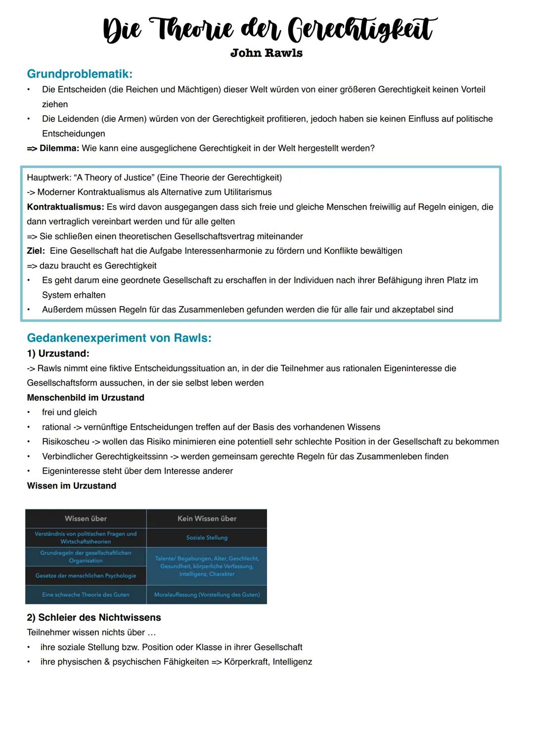 Funktion:
- Der Schleier schließt persönliche Interessen und Präferenzen aus
- Sorgt für eine größtmögliche Fairness unter den Teilnehmern,