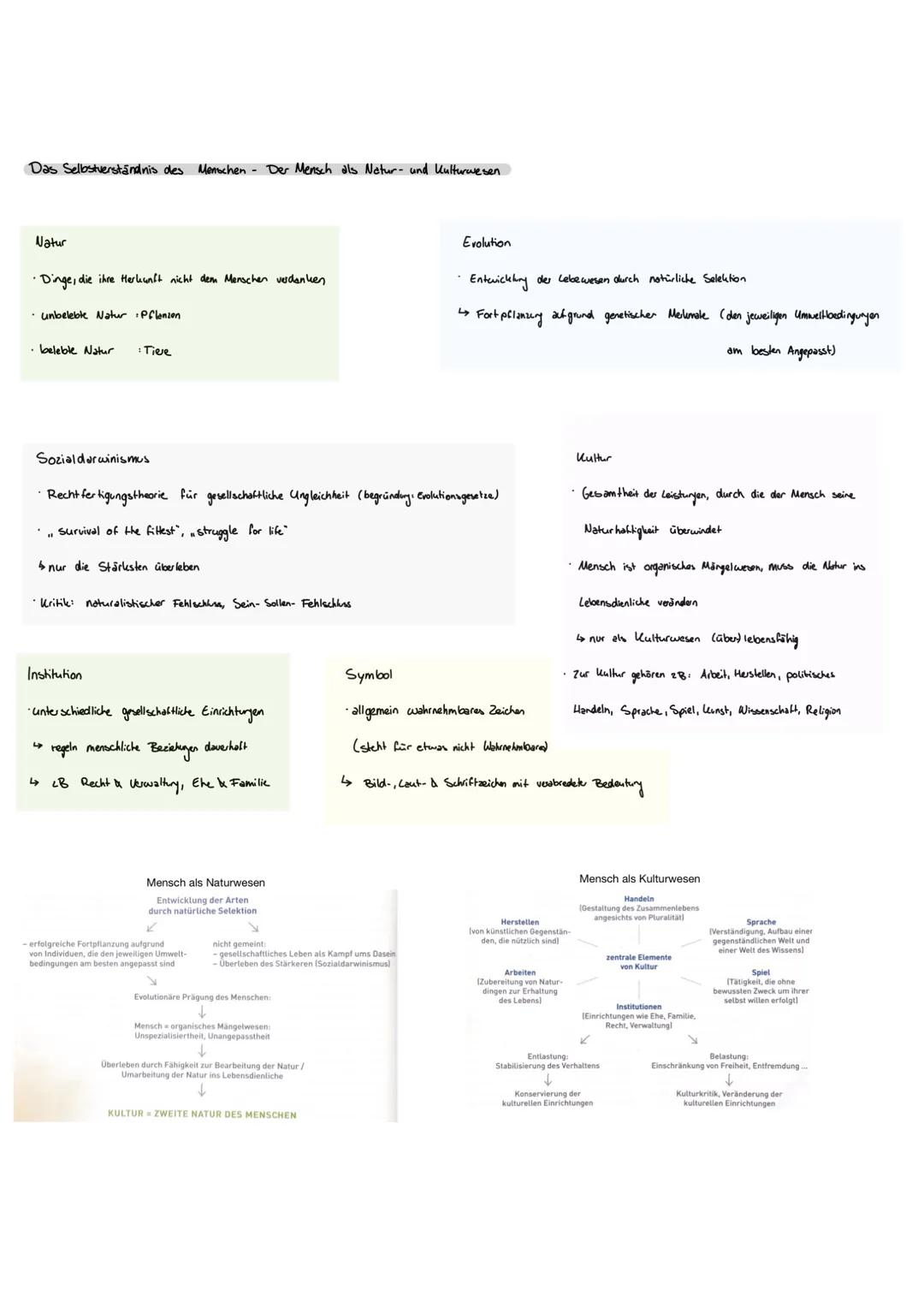 Der Mensch als Natur- und Kulturwesen (Philosophie GK Oberstufe Gymnasium NRW)