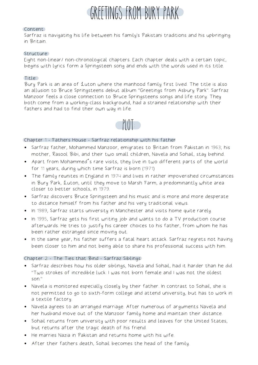 # GREETINGS FROM BURY PARK
Content
Sarfraz is navigating his life between his family's Pakistani traditions and his upbringing
in Britain.