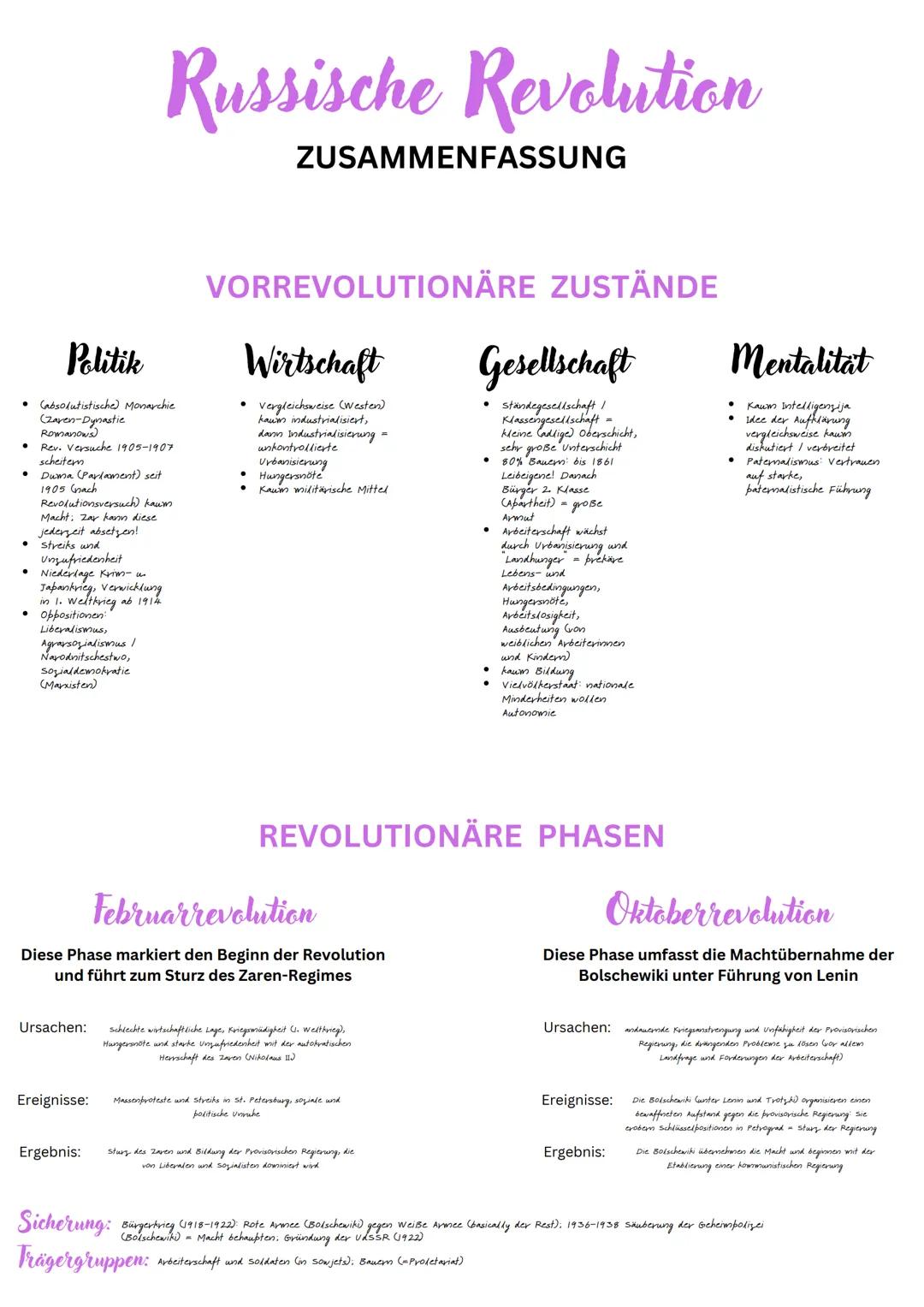 ZEITSTRAHL 1861 - 1953
Russische Revolution
1861 Bauernbefreiung: Abschaffung der Leibeigenschaft
Die Großen
Reformen durch
Zar Alexander de