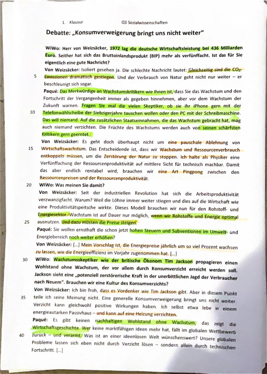 1. Klausur
Q1 Sozialwissenschaften
12.11.2018
Name: ______________
THEMA: Ziele der Wirtschaftspolitik
1. Aufgabe
Stellen Sie die Ziele u