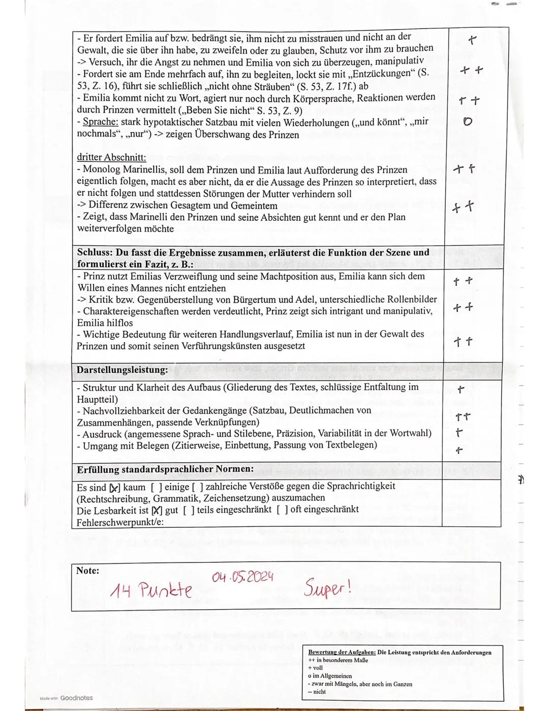 Klasse 11
Name:
Klausur Deutsch Nr. 3
22.04.2024
Aufgabe: Analysieren und interpretieren Sie die Szene III, 5 (S. 52/53) aus Gotthold
Ebrahi