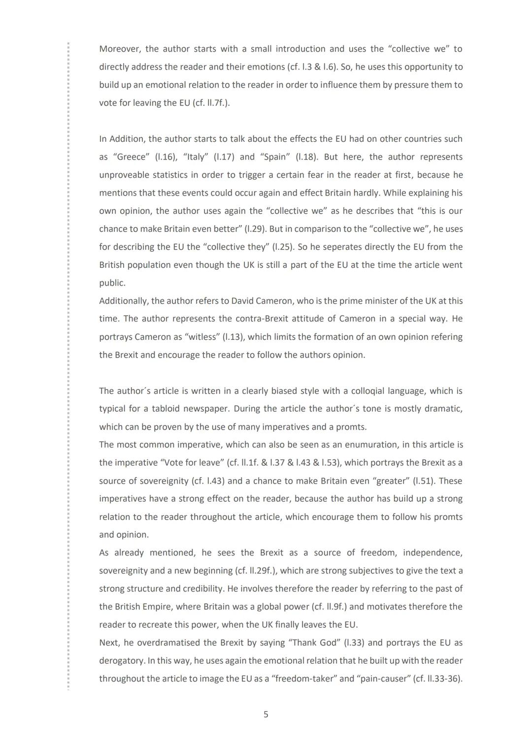 ANALYSIS
Of a newspaper article / a non-fictional text
English Q1.4
INTRODUCTION
START YOUR ANLYSIS WITH A TASK-RELATED INTRODUCTORY SENTENC