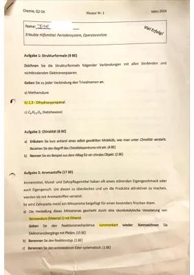 Know Chemie Klausur GK 14 NP organische Chemie thumbnail