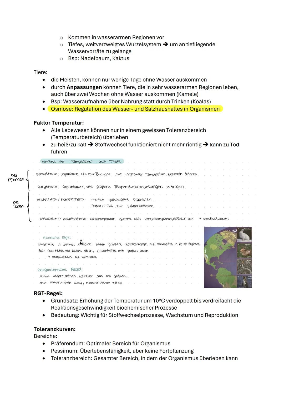 Biologie Lernzettel
Themen:
✓ abiotische Faktoren und deren Einfluss (Übersicht): Temperatur, Licht, Wasser,
RGT-Regel, Toleranzkurven, ph