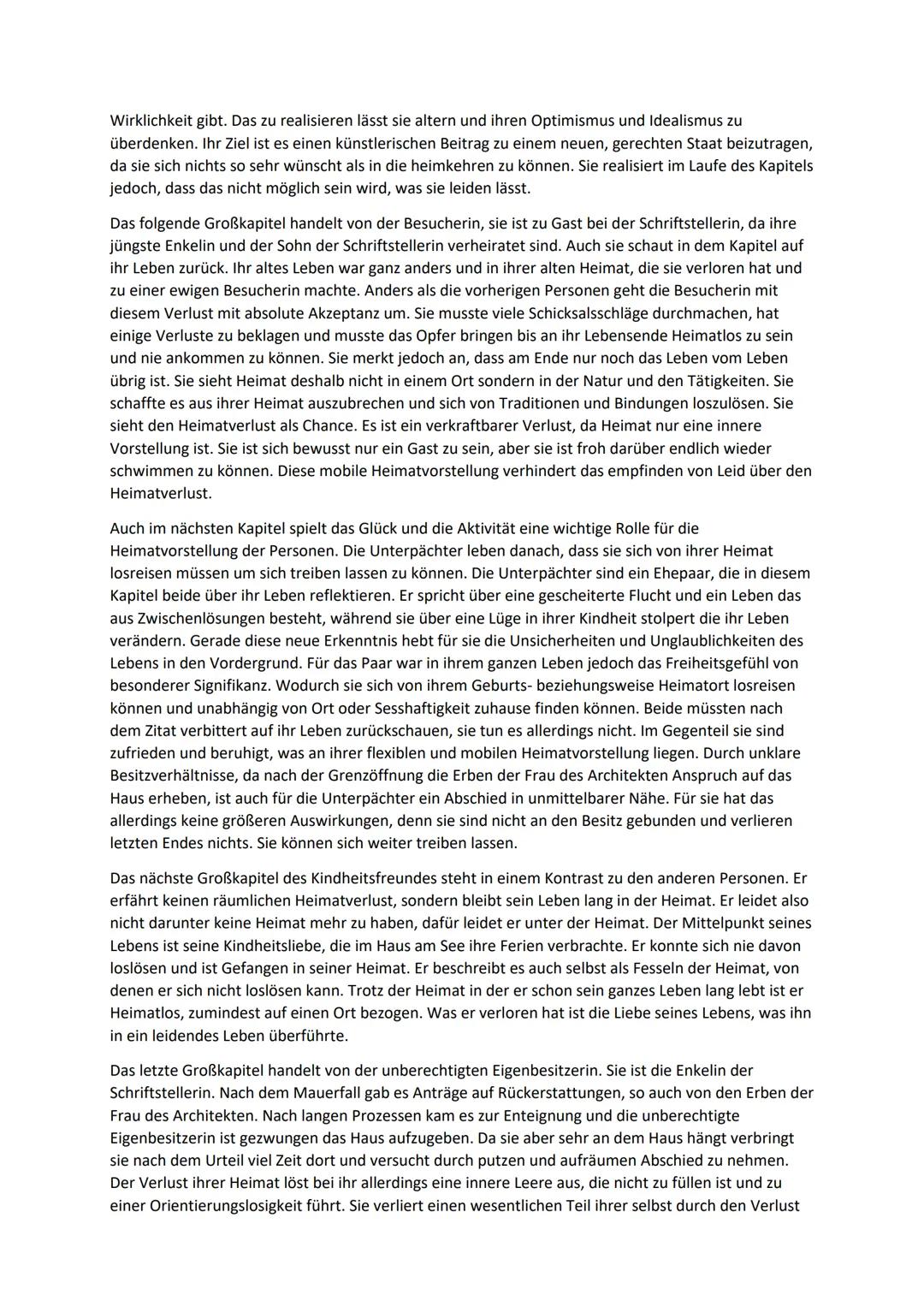,,Ohne Heimat sein heißt leiden" - Fjodor Dostojewski
Jenny Erpenbecks in 2008 erschienener Roman,,Heimsuchung" ist ein multiperspektivische