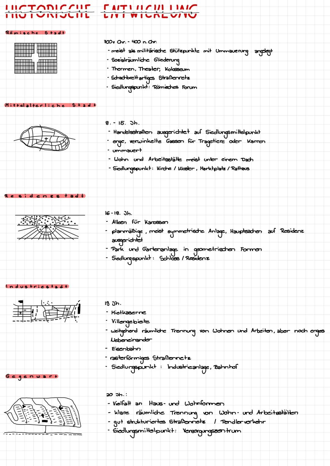 06
STADTENTWICKLUNG
RAUMLICHE STRUKTURMERKMALE
Historisch - Genetische Differensierung
* Gruppierung städtischer Bereiche nach histori