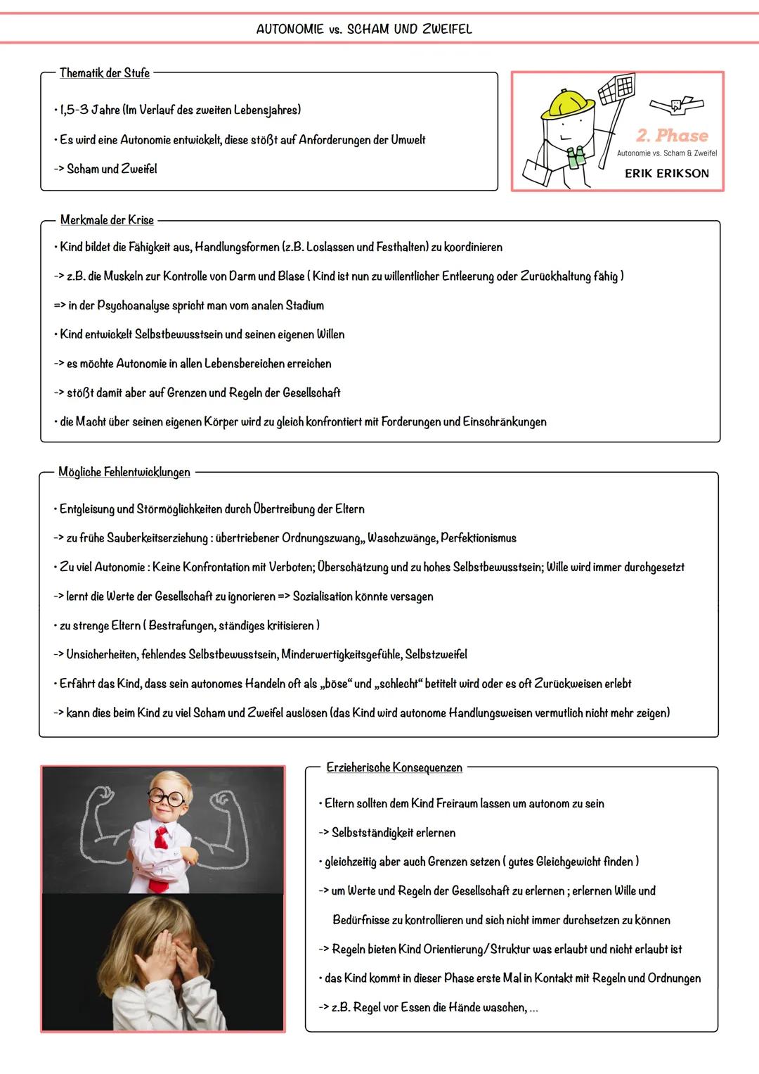 # PSYCHOSOZIALE ENTWICKLUNG
psychosoziale Entwicklung
- Weiterführung der psychoanalytischen Entwicklungslehre nach Freud
- Modell hat 8