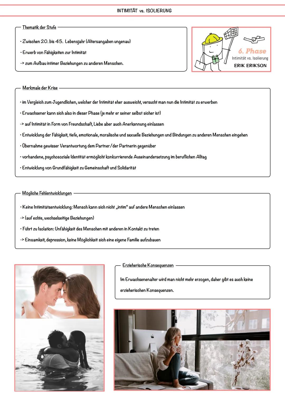 # PSYCHOSOZIALE ENTWICKLUNG
psychosoziale Entwicklung
- Weiterführung der psychoanalytischen Entwicklungslehre nach Freud
- Modell hat 8