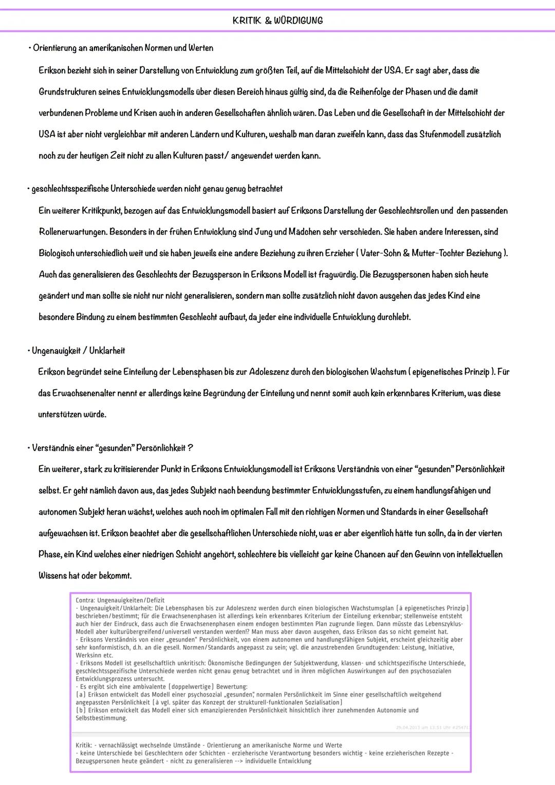# PSYCHOSOZIALE ENTWICKLUNG
psychosoziale Entwicklung
- Weiterführung der psychoanalytischen Entwicklungslehre nach Freud
- Modell hat 8