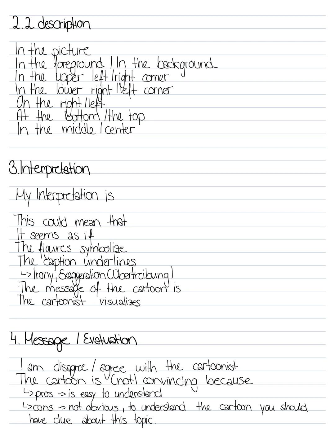 Englisch
Part A (Monobg)
I would like to start with the first Isecond third cartoon.
1. Explain the text
In the following, lam going to