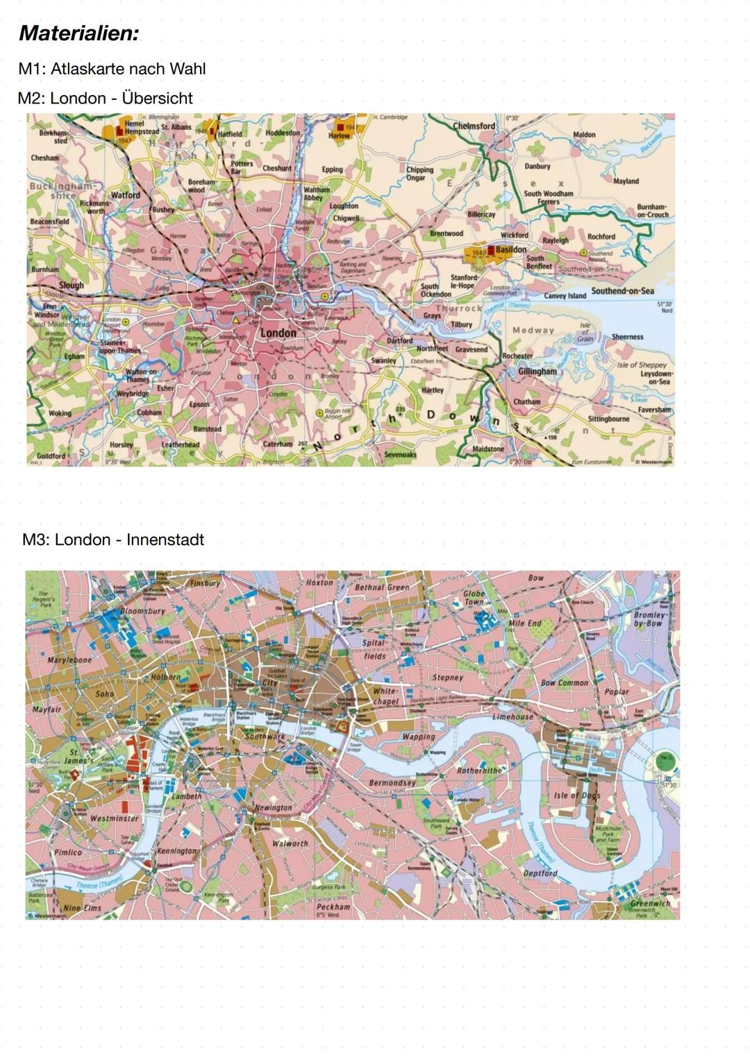 London - die Touristenstadt?
Aufgabenstellung:
1. Lokalisieren Sie London und kennzeichnen Sie das touristische Potenzial.
2. Erläutern Si