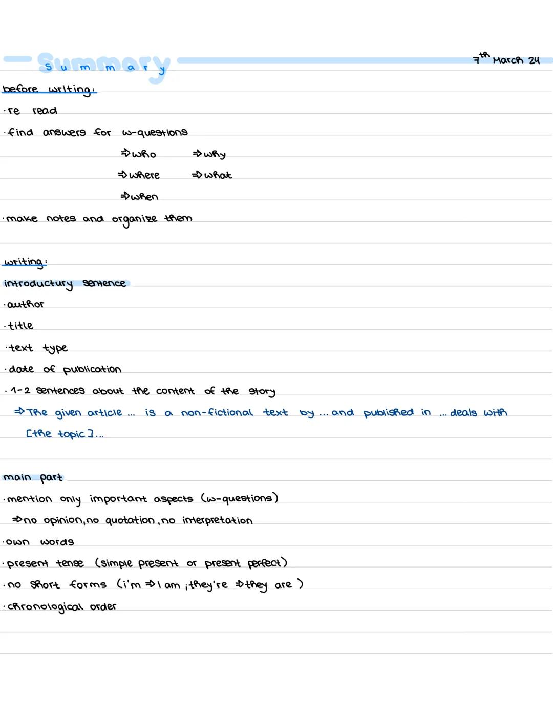 Mediation
Vorbereitung
Aufbau
·an wen schreiben?
·Zweck des Texts?
·was für ein Text?
Stil des Texts?
·überschrift: Spannend.
Einleitung kur