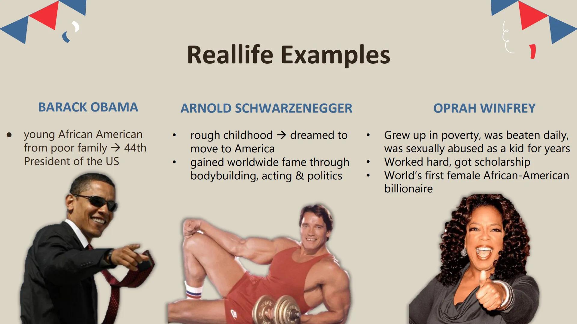 The American
Dream
Q2 Englisch LK TABLE OF CONTENTS
1. Definition: American Dream
2.
Examples
3.
Historical Background
4. Declaration of Ind
