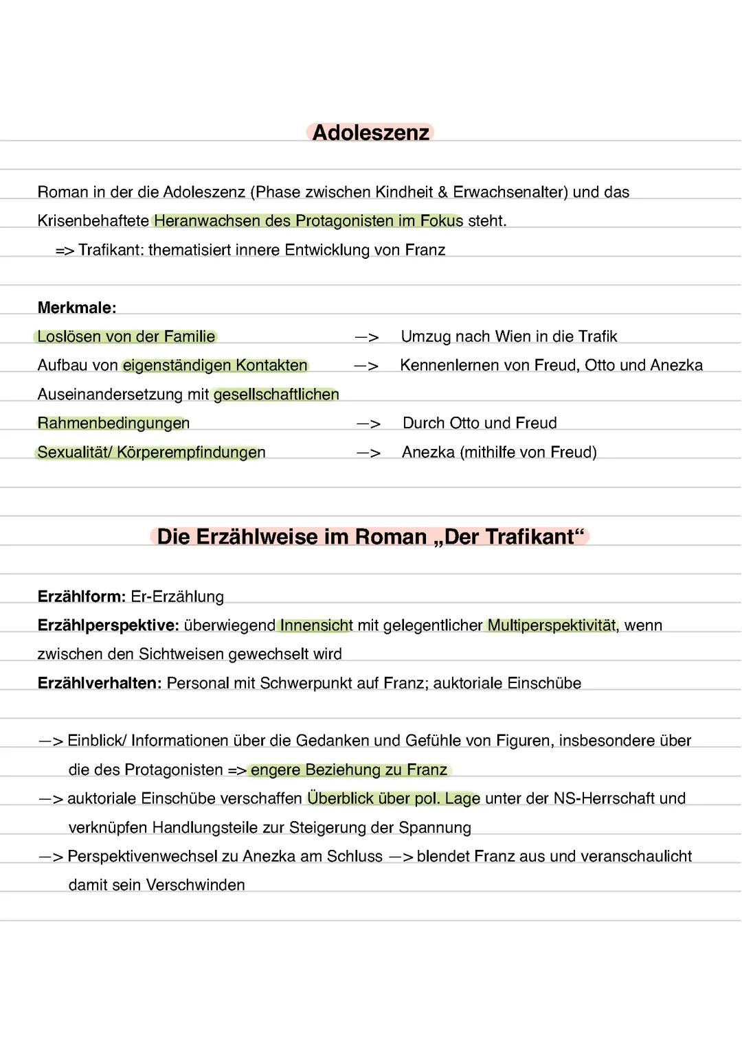 Trafikant Lernzettel
