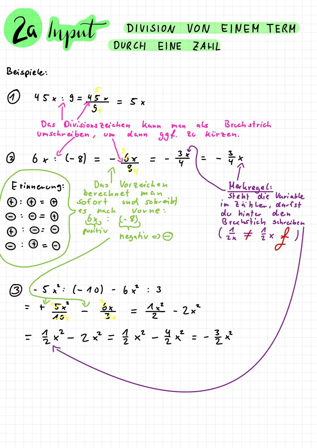 1. Terme durch Addition und Subtraktion
vereinfachen
1a Input
EINFACHE ENDUNGEN
Terme durch Addition & Subtraktion vereinfachen Leinfache Te
