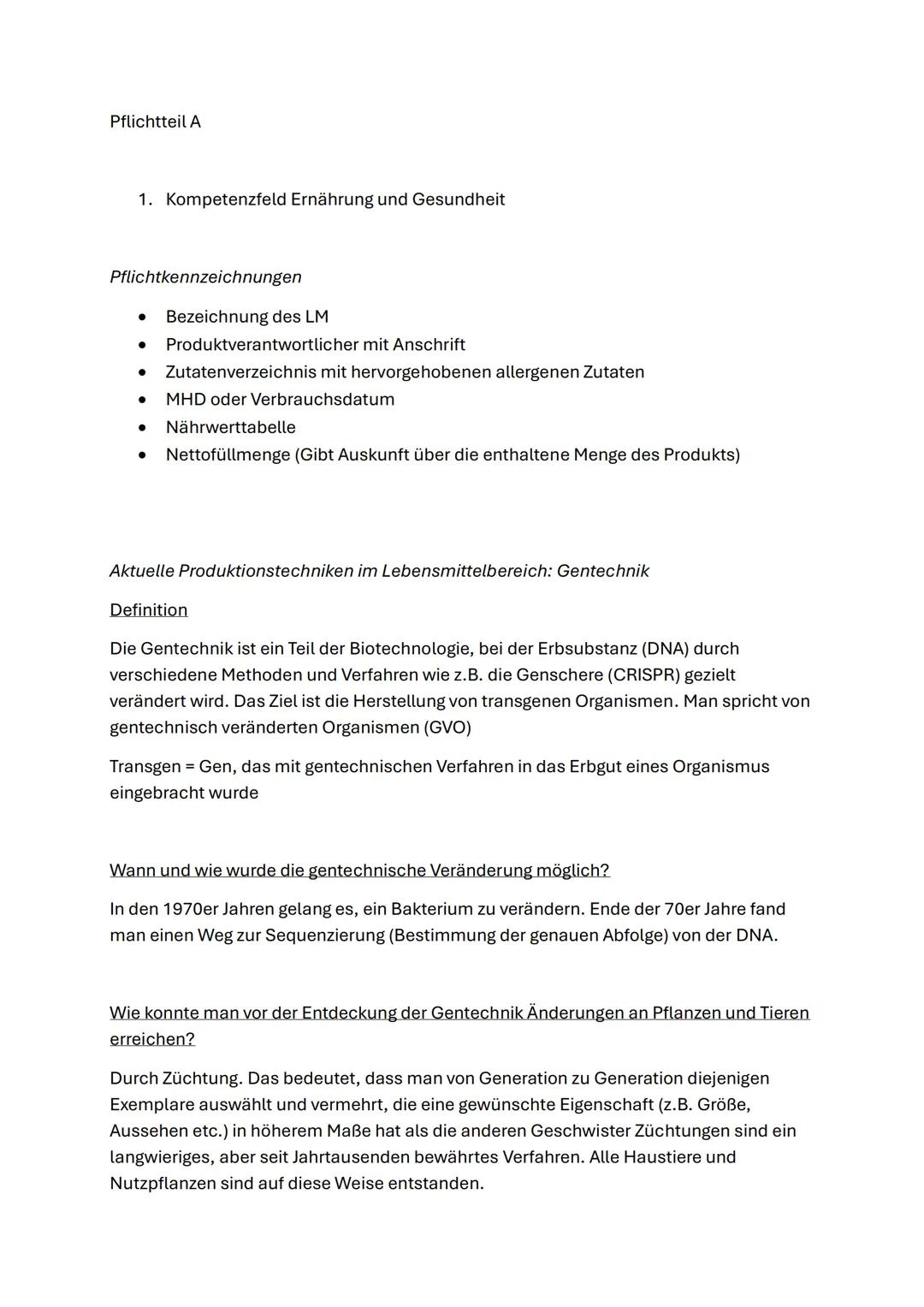 Themen
AES Lernzettel-Abschlussprüfung
Schwerpunktsetzung im Pflichtteil A:
1. Kompetenzfeld Ernährung und Gesundheit
1.1 Aktuelle Produktio