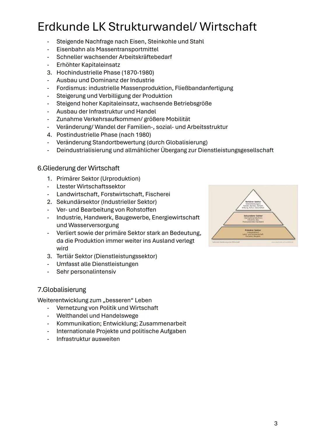 Erdkunde LK Strukturwandel/ Wirtschaft
1.wirtschaftlicher Strukturwandel
Ein wirtschaftlicher Struktur Wandel beruht vorwiegend auf veränder