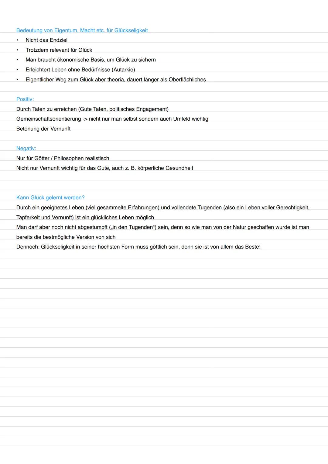 12/2 I
GLÜCKSPHILOSOPHIE NACH ARISTOTELES
MENSCH
Gemeinschaftsorientiert
(zoon politican').
zweit hochstes Glück.
zu erreichen durch
politis