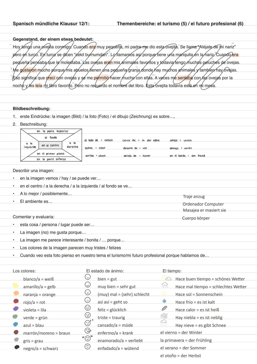 Adjektive:
hübsch guapo/guapa
schön hermosa/hermoso
hässlich feo/fea
groẞ = alto/alta
klein = bajo/baja
dünn delgado/delgada
dick gordo/gord