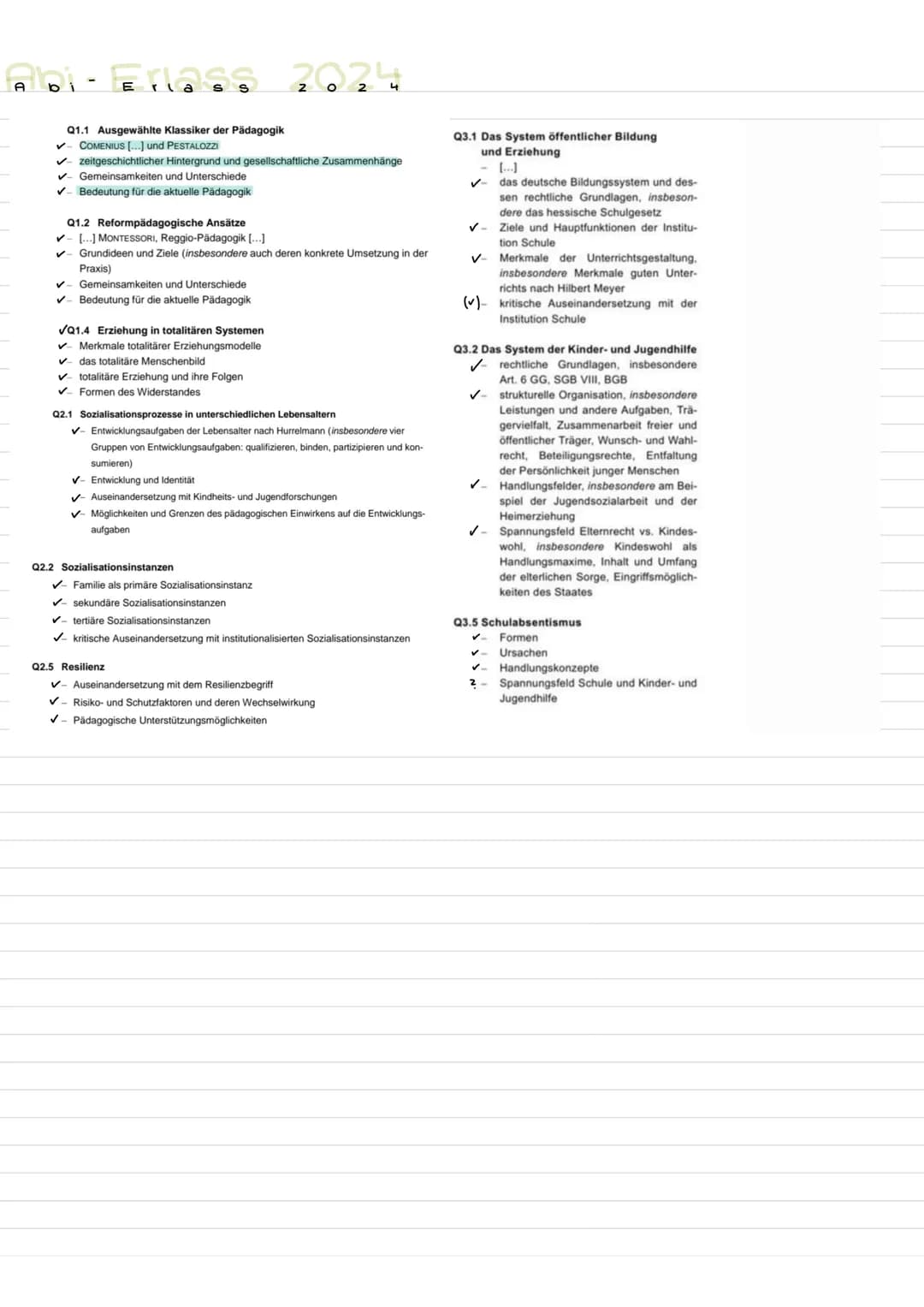 Erziehungswissenschaft LK Abi 2024 – Seite 2