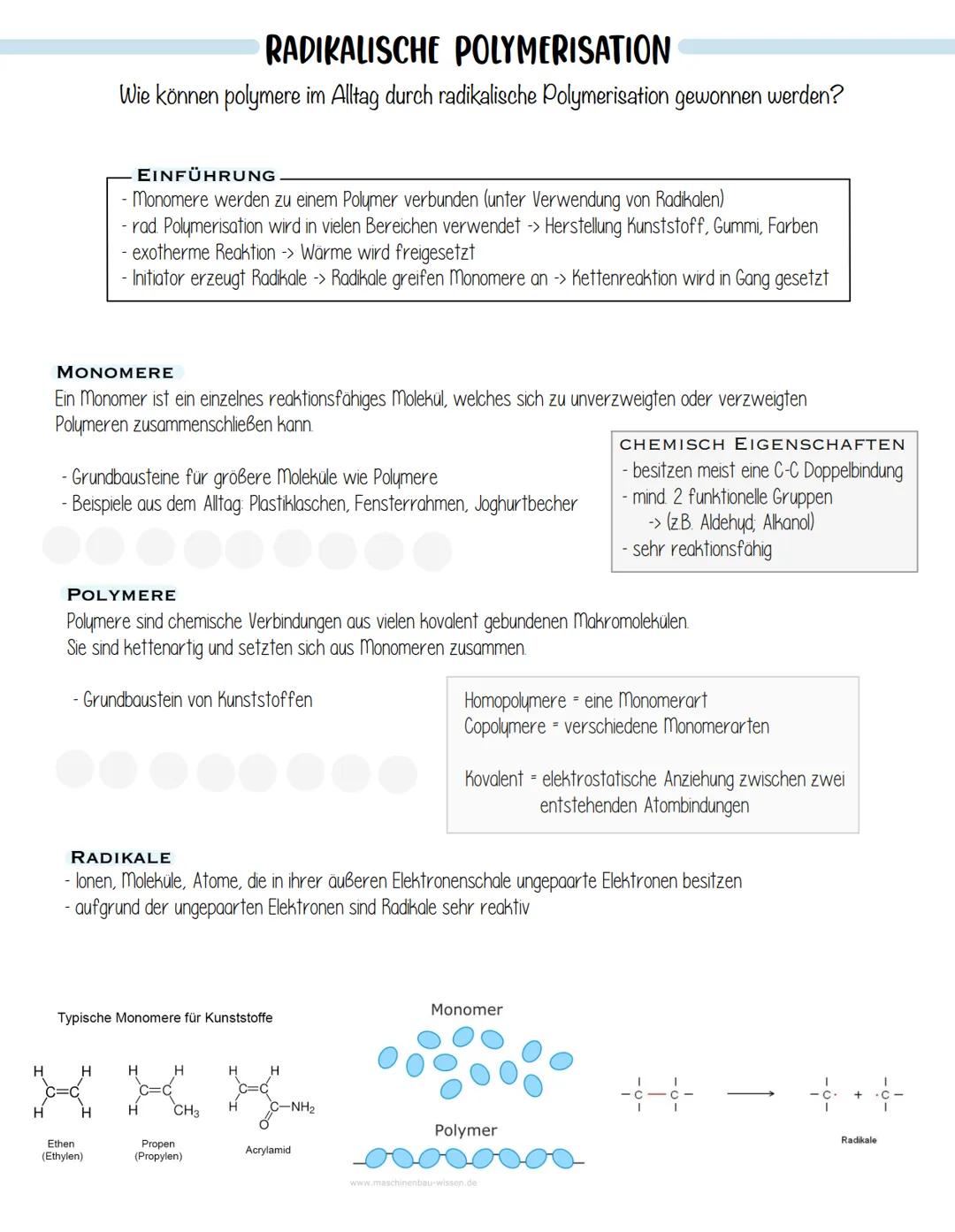 Radikalische Polymerisation